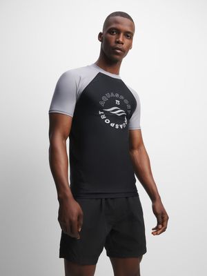 TS Mens Grey/Black Rash Vest