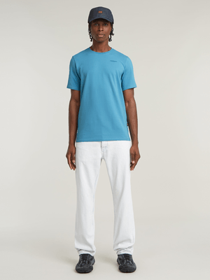 G-Star Men's Slim Base Medium Blue T-Shirt