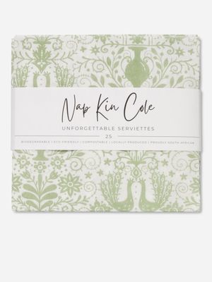 Sage Peacock Paper Napkins 40x40