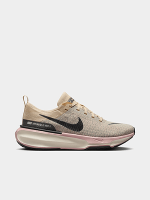 Nike Womens Invincible 3 Premium Sand Drift/Pink Oxford Running Shoes