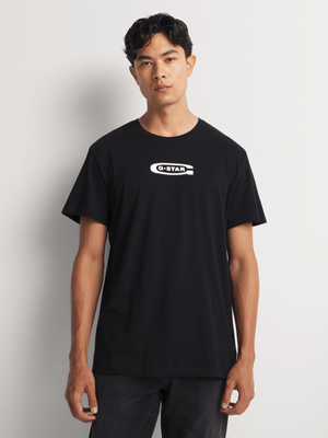 G-Star Men's Old Skool Back Print Black T-Shirt