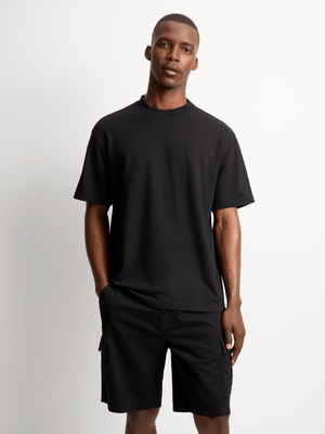 Exact Men's Black Relaxed T-Shirt