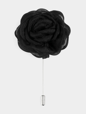 Men's Markham Begonia Black Lapel Pin