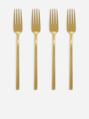 Jet Home Gold 4 Piece Fork Set