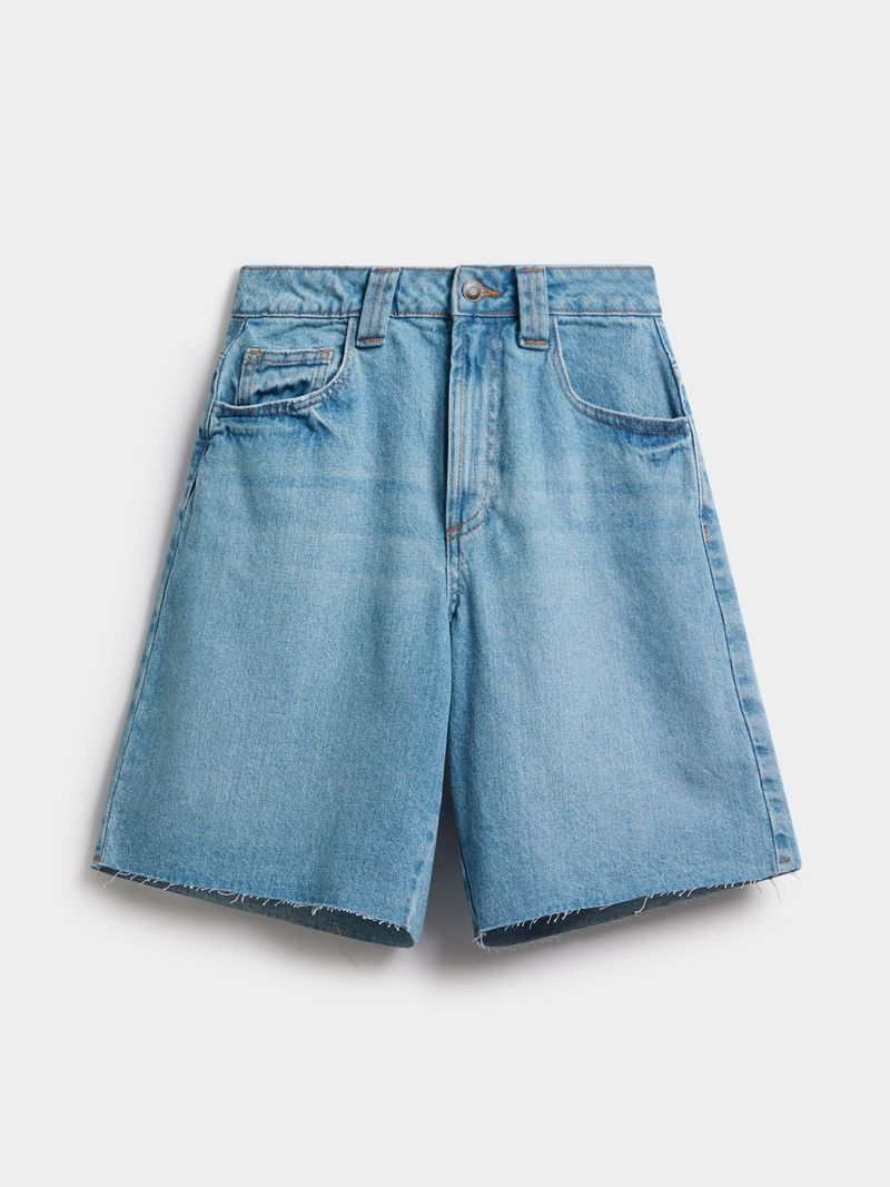 【BAON】Uonin Washing Denim Bermuda Pants Salt washing cargo bermuda denim pants 3C - UNAIDUN | 60