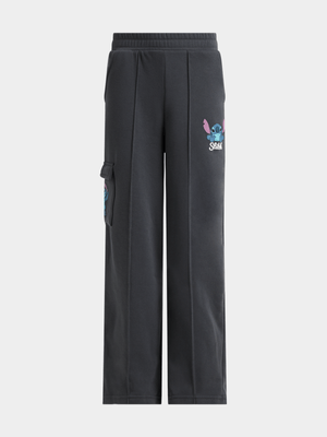 Jet Teen Girls Grey Stitch Wide Leg Cargo Active Pants