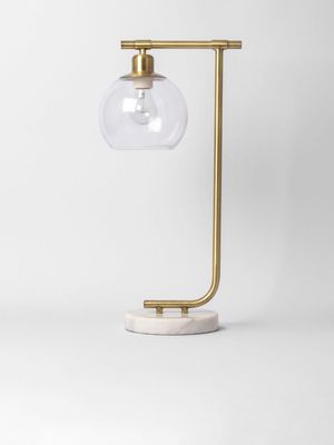 Sleek Glass Ball Desk Lamp