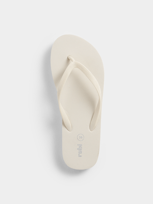 Women's Cotton On Cream The Rubi Flatform Flipflops