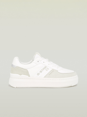 G-Star Women's Eve Basic Leather White/Silver Sneakers