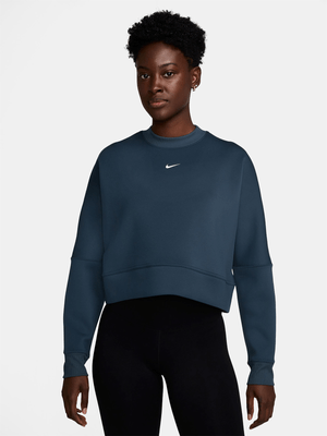 Nike Womens Prima Dri-Fit Armoury Navy/White Crew Crop Top
