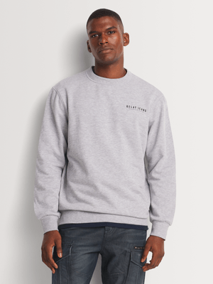 Men's Relay Jeans Basic Grey Melange Sweater