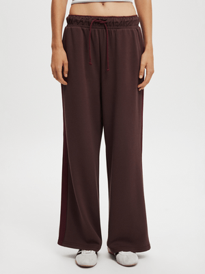 Women's Cotton On Brown Contrast Wide Leg Sweatpants