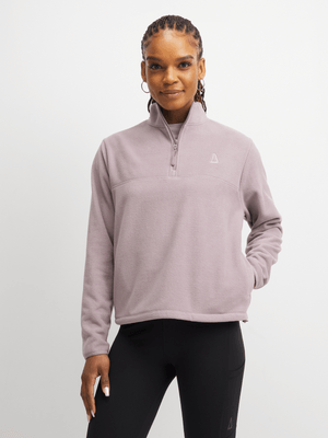 Women's APX Lilac 1/4 Sleeve Polar Fleece Top
