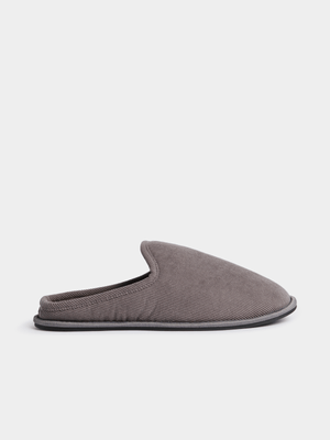Jet Men's Grey Mule Slippers