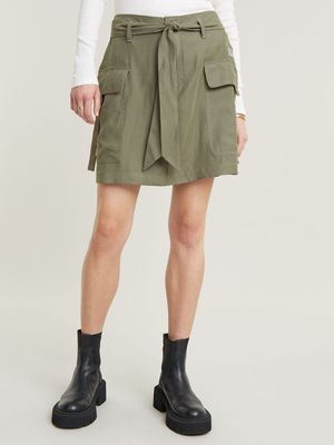 G-Star Women's Cargo Belted Green Skirt