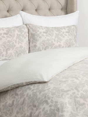 Modern Paisley Cotton Winter Bedding Duvet Cover Cream