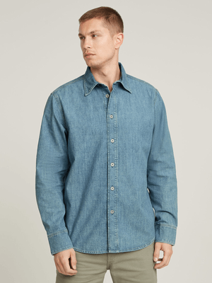 G-Star Men's Regular Denim Light Blue Shirt