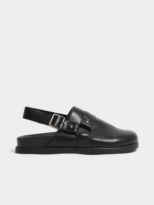 The FIX Women's Black Slingback Closed Toe Mule