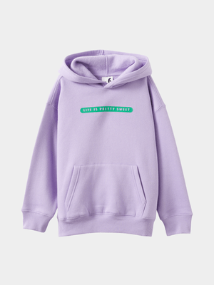 Cotton On Kids Girl Purple Sammie Oversized Hoodie