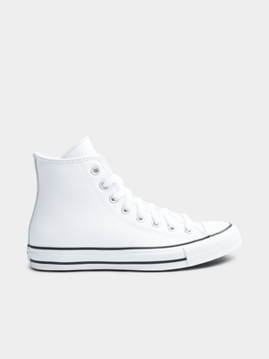 Mens Converse Chuck Taylor All Star Leather Hi White Sneaker