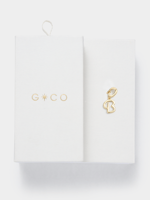 14ct Gold Plated Initial B Charm
