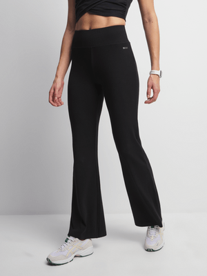 TS Womens Easy Cotton Black Flare Leg Pants