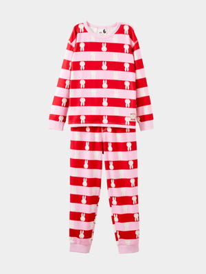 Cotton On Kids Red Girl Long Sleeve Miffy Pyjama Set