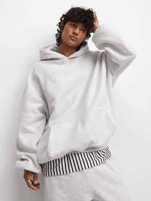 The FIX Men's Ice Grey Baggy Co-Ord Hoodie