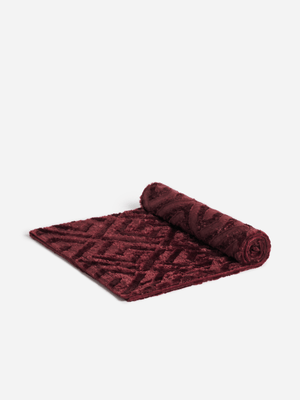Jet Home Troy Wine Faux Fur Throw