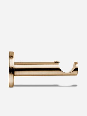 25mm Steel Single Curtain Rod Bracket Brushed Bronze
