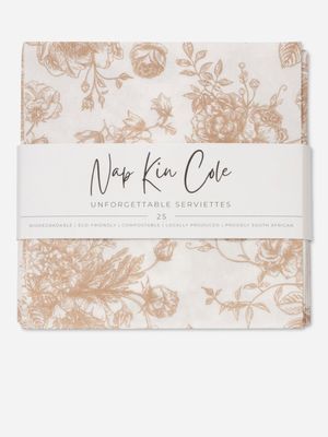 Natural Floral Paper Napkins 40x40