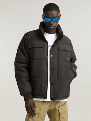 G-Star Men's 4 Pocket Quilted Padded Matte Black Jacket