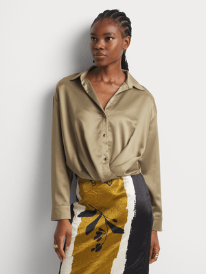 Knot Styling Satin Shirt