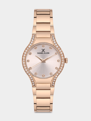 Daniel Klein Rose Plated Rose Tone Dial Bracelet Watch