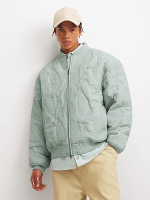 Archive Men's Sage Quilted Bomber Jacket
