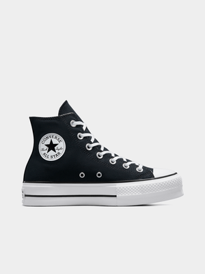 Converse Womens Chuck Taylor All Star Black/White Platform Sneakers
