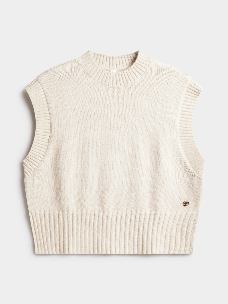 トップス xander zhou 23ss short knit vest Dropped Shoulder Crew Neck Vest | Bash