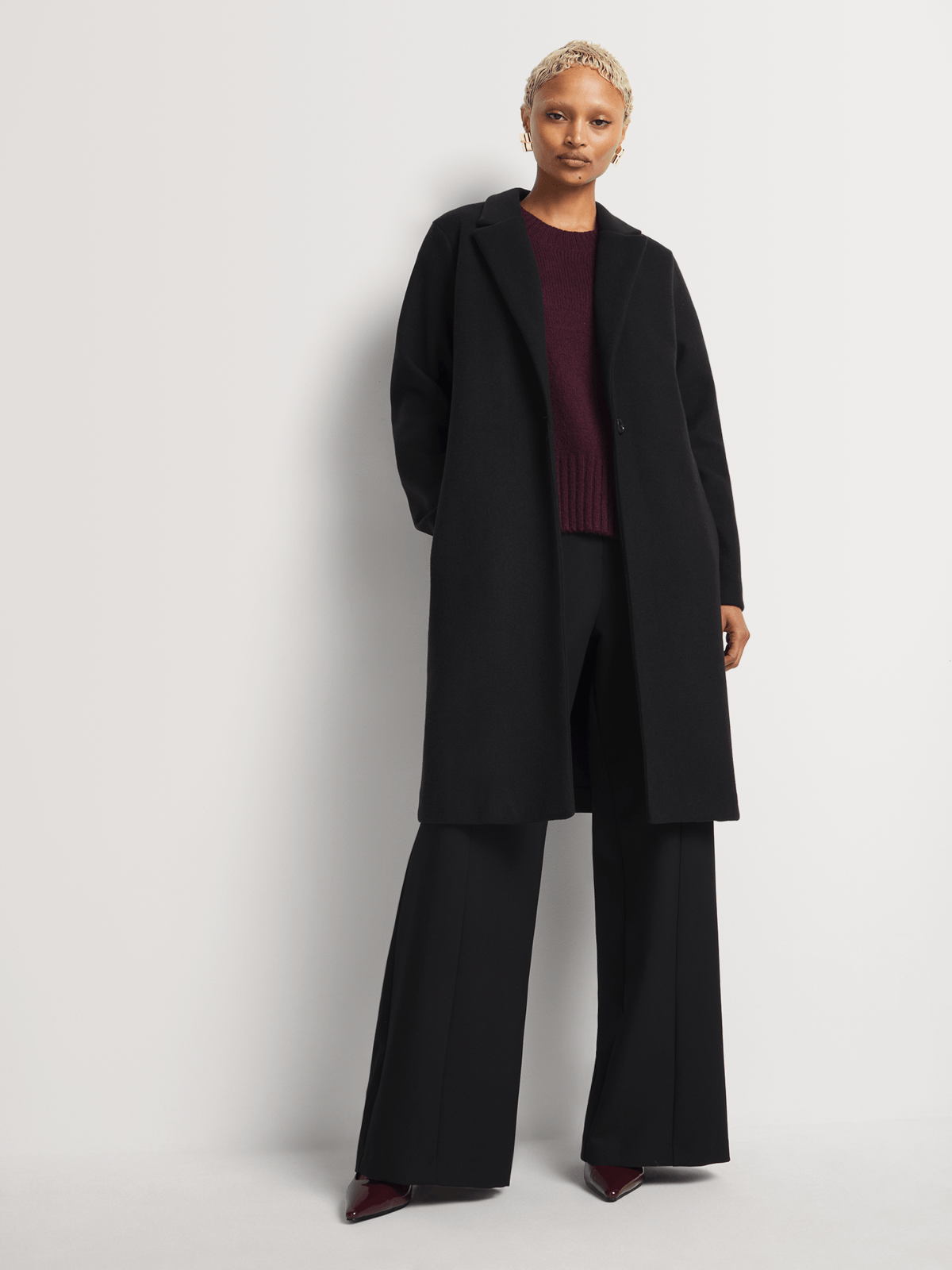 Unlined Melton Coat - Bash.com