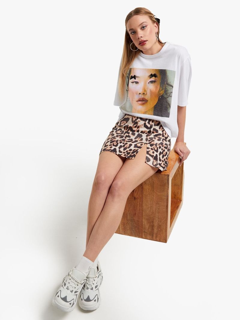 Leopard Print Swing Shirt Mini Dress | Apricot Clothing