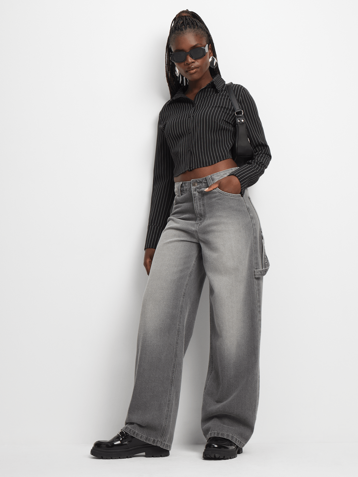 The FIX Women's Black & White Cropped Shirt | Bash