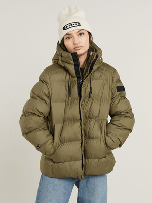 G-Star Women's Whistler Short Green Puffer Jacket