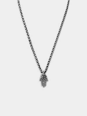Stainless Steel Hamza Hand Pendant