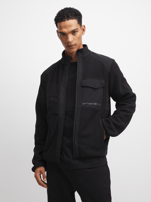TS-ACTV8 Mens Polar Fleece Black Jacket