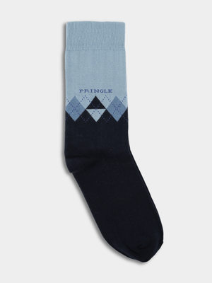 Men's  Pringle  Blue Calvin Socks