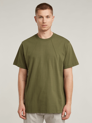 G-Star Men's Seam Detail Loose Green T-Shirt