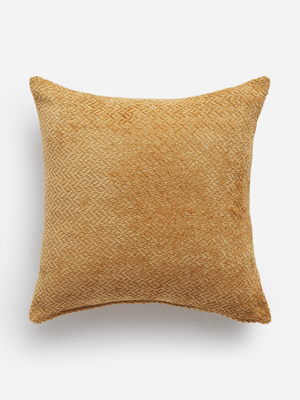 Jet Home Gold Chenille Chevron Scatter Cushion
