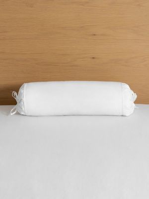 Granny Goose Neckroll Cushion Cover Cotton Percale White