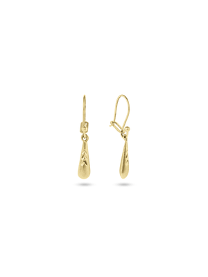 Yellow Gold Petite Satin Teardrops