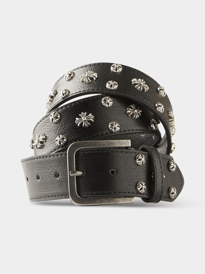 Men's Cotton On Black Stud Belt
