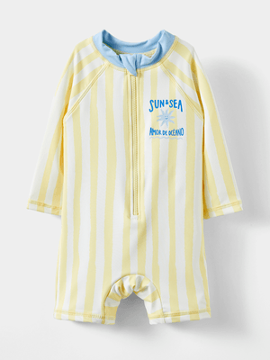 Cotton On Baby Yellow Cameron Long Sleeve Swimsuit